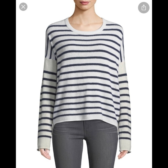 ATM Anthony Thomas Melillo Sweaters - ATM Anthony Thomas Melillo Block-Striped Cashmere Crewneck Sweater